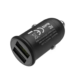 Автомобільний зарядний пристрій Hoco Z30 Easy route dual port mini car charger 2USB 3.1A Чорний
