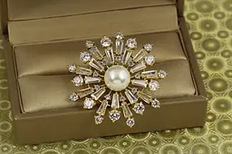 Брошка Xuping Jewelry Роскішна сніжинка 3,8 см лимонна