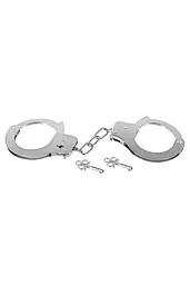 Металеві наручники Fetish Tentation Adjustable metal wrist cuffs, 2 ключі - мініатюра 3