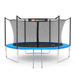 Батут Hop-Sport 10ft (305см) синій з внутрішньою сіткою - мініатюра 4