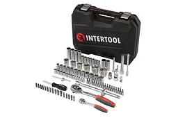 Набір автомобільного ручного інструменту Intertool ET-9094 1/4" x 1/2" у наборі 94 предмета RED - мініатюра 3