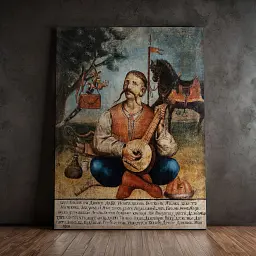 Інтер'єрна картина Козак Мамай - символ української свободи (1701-1800), Україна, істория, 60×45 см (id6921)