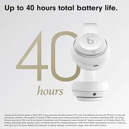 Навушники бездротові Beats Studio Pro Matte White (MC2P4) стереогарнітура матова біла - мініатюра 4