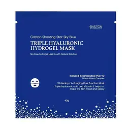 Гідрогелева маска для обличчя Shooting Star Sky Blue Triple Hyaluronic Hydrogel Mask Gaston 40 г