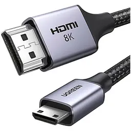 Кабель мультимедійний HDMI M to HDMI mini M 1.0m 8K HD163 black Ugreen (15514)