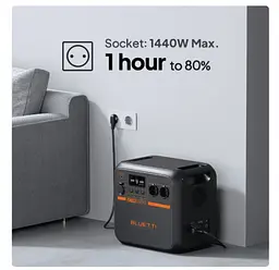 Зарядна станція Bluetti AC180P, 1440Wh, 1800W, LiFePO4 - мініатюра 7