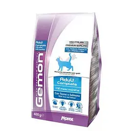 Сухий корм Gemon Adult Complete тунець з лососем для дорослих кішок 0,400 гр