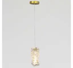 Золотий циліндричний LED світильник-підвіс Artlight 88031/250DGD з прозорим склом 13W - мініатюра 4