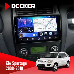 Штатна магнітола KIA Sportage 2008-2010 Climate Decker D9-006 4x64, 4G Decker (НФ-00004156)
