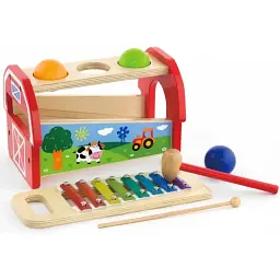 Дерев'яна стукалка Viga Toys Кульки та ксилофон (50348) - мініатюра 2