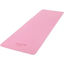 Килимок (мат) для фітнесу та йоги Queenfit Premium TPE 0,5см рожевий - мініатюра 3