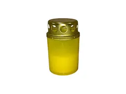 Лампадка BISPOL пластик жовтий h=8см Ø5см (28 шт/уп) v1-50