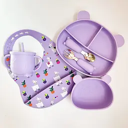 Набір дитячого посуду Ведмедики BPR img_e5451 ведмедик залізо Y2 Pastel Lilac