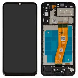 Дисплей Samsung A042 Galaxy A04e, чорний, з рамкою, Original (PRC), original glass