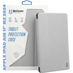 Чохол-книжка BeCover Soft Edge TPU з кріпленням Apple Pencil для Apple iPad Air 11" M2/M3 2024/2025 Gray (711705) - мініатюра 6