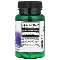 Піколінат цинку Swanson Zinc Picolinate 22 mg 60 caps (1086-100-98-2790940-20) - мініатюра 2
