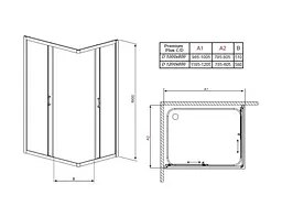 Душова кабіна Radaway Premium Plus D 120x80x190 скло коричневе 30435-01-08N - мініатюра 4