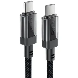 Кабель USB 2.0 Type-C M-M, 1.2 м, 60W stainless steel Чорний, C12-03 Acefast - мініатюра 2