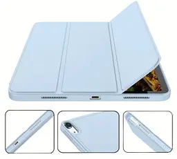 Чохол BeCover Tri Fold Soft TPU з кріпленням Apple Pencil для Apple iPad Air 11" M4 2026 Light Blue (715232) - мініатюра 3