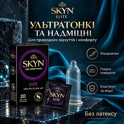 Презервативи SKYN Elite 20 шт безлатексні ультратонкі поліізопренові гладкі зі змазкою 53 мм - мініатюра 6