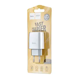 Мережевий зарядний пристрій Hoco C72A Glorious single port charger ( EU ) Білий - мініатюра 2