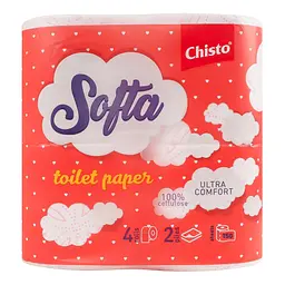 Туалетний папір Chisto Softa, двошаровий, 4 рулони - мініатюра 2