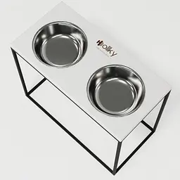 Hollky Base XL40 — миски на підставці для великих собак (2 × 1,8 л, висота 40 см) - мініатюра 6