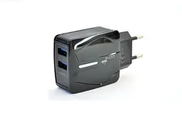 МЗП 4you A24 (2.4A, Smart IC, Auto ID, покращена плата, 2USB, Led підсвічування) black - мініатюра 2