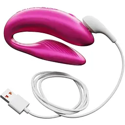 Смарт-вібратор для пар We-Vibe Chorus Cosmic Pink сенсорне керування вібраціями стисненням пульта - мініатюра 4
