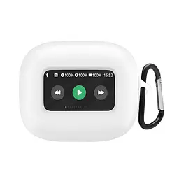 Силіконовий чохол для навушників JBL Live Flex 3/Beam 3, Hang Case, білий, ультратонкий захисний кейс товщиною 2 мм, захист від подряпин, пилу та ударів, компактний, з карабіном для кріплення, ArmorStandart (ARM79926)
