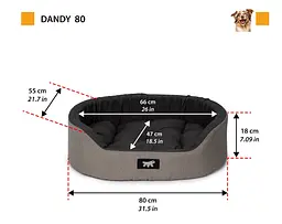 Лежак для собак та котів Ferplast Dandy C Colour 80 ліловий 80x55x20 см 82944095 - мініатюра 2