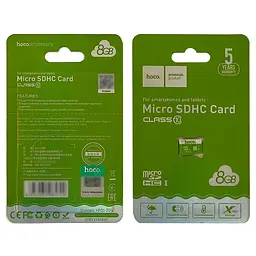 Карта пам'яті Hoco TF 8GB SDHC Class10 USB2.0 High-Speed ​​зелений - мініатюра 3