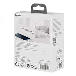 Зарядний пристрій Baseus Compact Quick Charger USB+Type-C 20W Білий (CCXJ-B02) - мініатюра 7