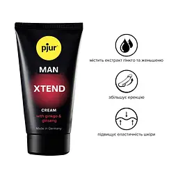 Крем для чоловіків Pjur Man Xtend Cream 50 Ml Tube - мініатюра 2