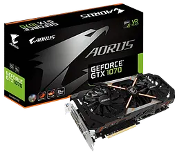 Відеокарта GeForce GTX 1070 8GB Gigabyte Aorus (GV-N1070AORUS-8GD) Б/В