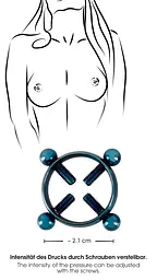 Затискачі для сосків Bad Kitty Nipple Jewellery синій - мініатюра 6