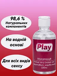 Съедобный оральный лубрикант Play на водной основе для минета и кунилингуса - миниатюра 2