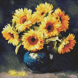 Алмазна мозаїка Соняшник в темряві ©art_selena_ua Ідейка AMO8354, 40х40 см