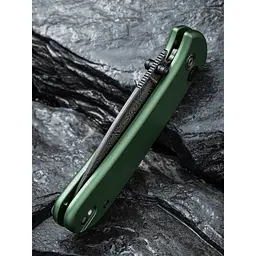 Ніж складаний кишеньковий Civivi Qubit, (7.6 см) Damascus / Aluminum темно-зелений - мініатюра 15