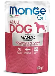 Корм Monge Dog Wet GRILL Manzo вологий з яловичиною для дорослих собак 100 гр