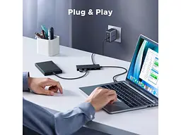 USB-хаб UGREEN CM806 5-in-1 Port Black (55334) - мініатюра 3