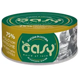Вологий корм Oasy Cat Wet More Love для дорослих котів курка з сочевицею 70 г