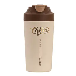 Термочашка Coffee 480 мл з керамічною колбою, коричневий Yiwu HP-14-14BR - мініатюра 13