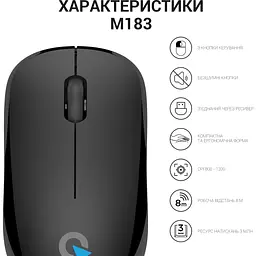 Мишка OfficePro M183 Wireless Black (M183) - мініатюра 11