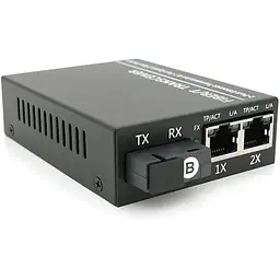 2х портовий медіаконвертор ONV-0110S-SCX-S2-B, 2*100М RJ45 + 1*SC порт (1310/1550nm, 20km)