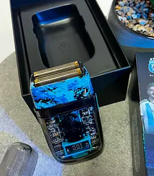 Електробритва акумуляторна шейвер VGR V-352 IPX5 з подвійним лезом + LCD дорожня сумка - мініатюра 5