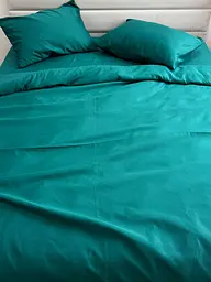 Комплект наволочок Ecotton 50х70 см 2 шт смарагдового кольору Dark Green (24969) - мініатюра 7
