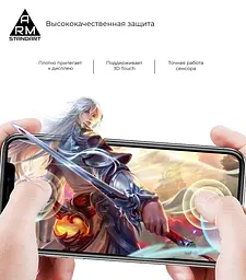 Захисне скло для Xiaomi Redmi 9, Full Glue, 2.5D, на весь екран, глянцеве, загартоване 9H, повне проклеювання по всій поверхні, з чорною рамкою, протиударне, ArmorStandart (ARM56264-GFG-BK) - мініатюра 3