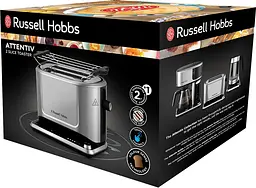 Тостер Attentiv 2 Slice 1500Вт, підігрів, розморожування, метал Russell Hobbs teh0025669 - мініатюра 8