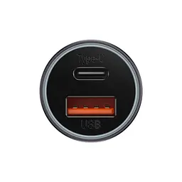 Автомобильное зарядное устройство Baseus Golden Contactor Max Dual Fast Charger Car Charger U+C 60W CGJM000113 - мініатюра 6
